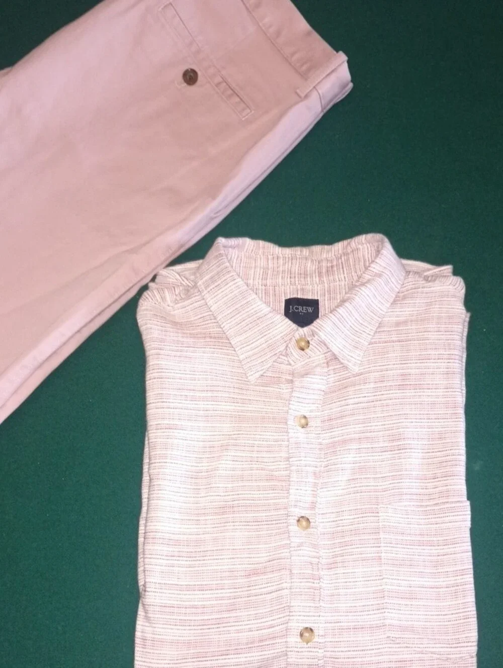 J. Crew Light Pink Short-Sleeve Button-Down Shirt